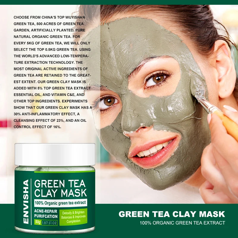 Green Tea Turmeric Pink Clay Facial Mask